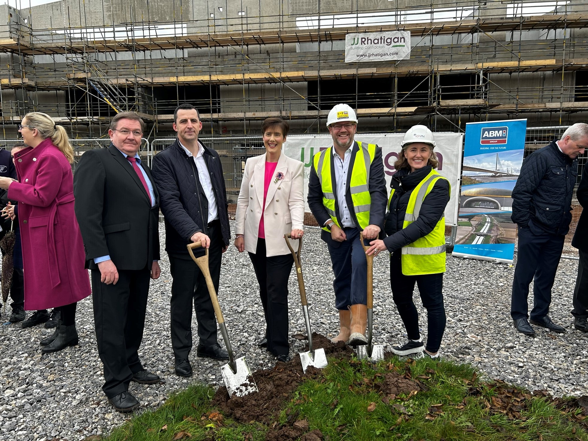 Minister for education site visit to ABM Design & Build Cork school project