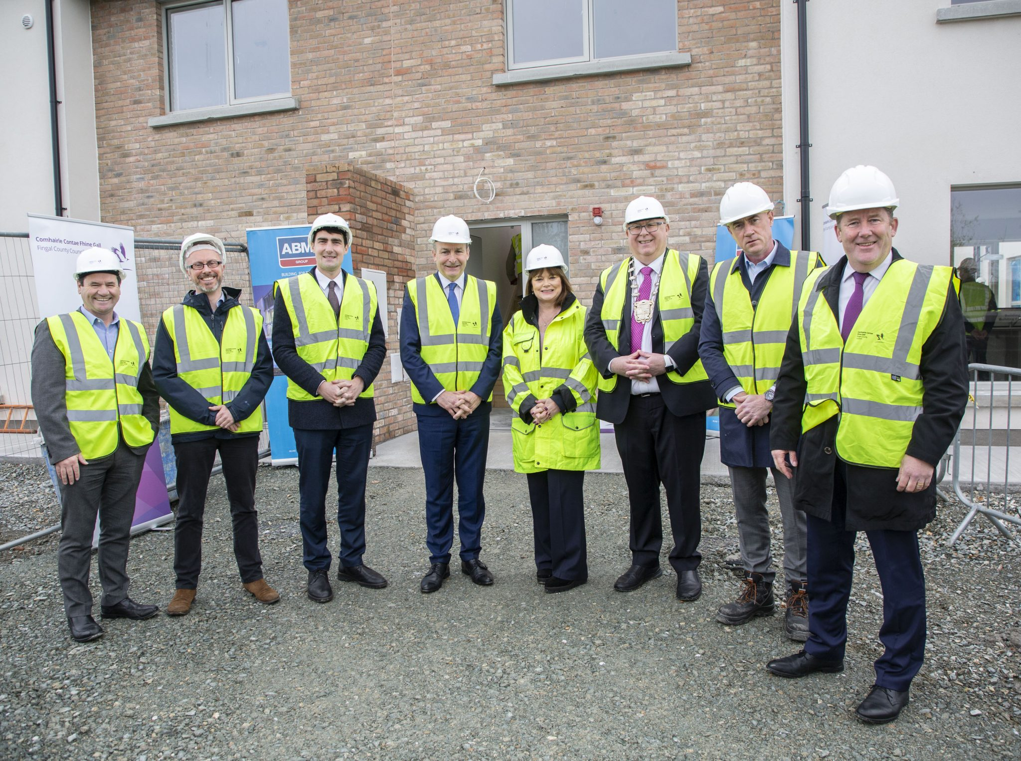 Taoiseach & Minister for housing visit ABM Design & Build social housing project